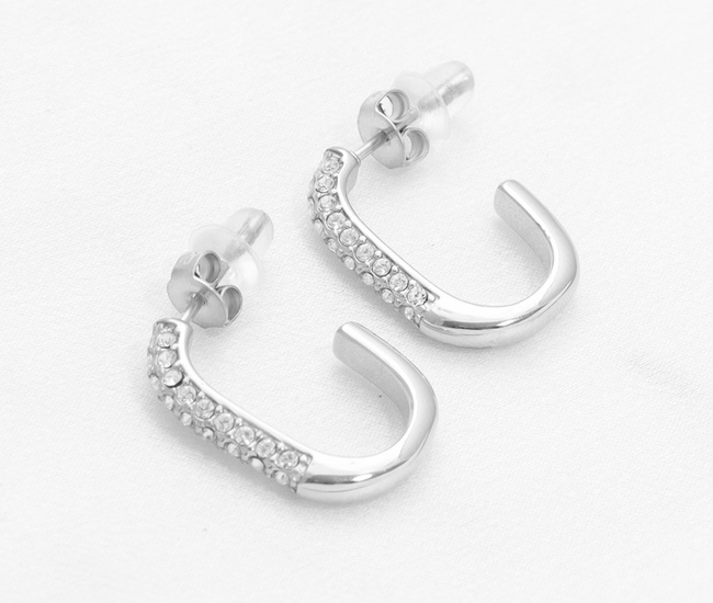 Kolczyki z cyrkoniami, stal szlachetna 1857/32