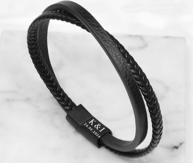 Bransoletka męska z grawerem na dzień ojca 1806/9