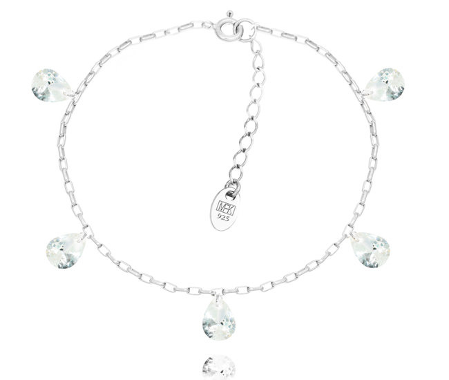 1387 bransoletka srebrna 925 z cyrkoniami