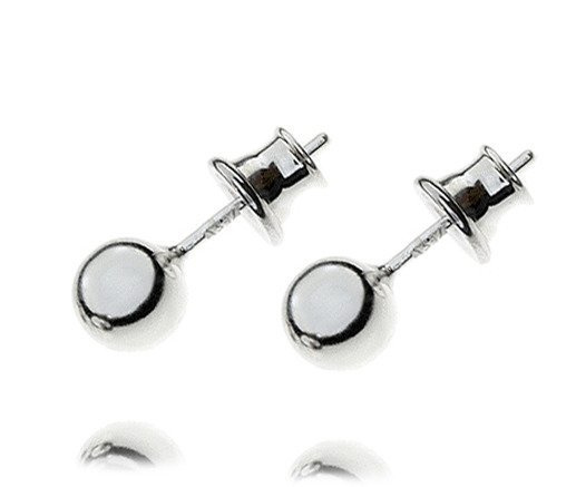 Kol930 kolczyki srebrne - sztyft KULKI 5 mm