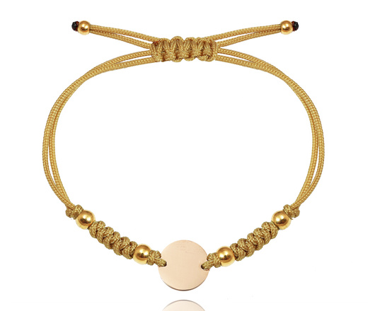 1638/2 bransoletka stalowa unisex z grawerem na sznureczku