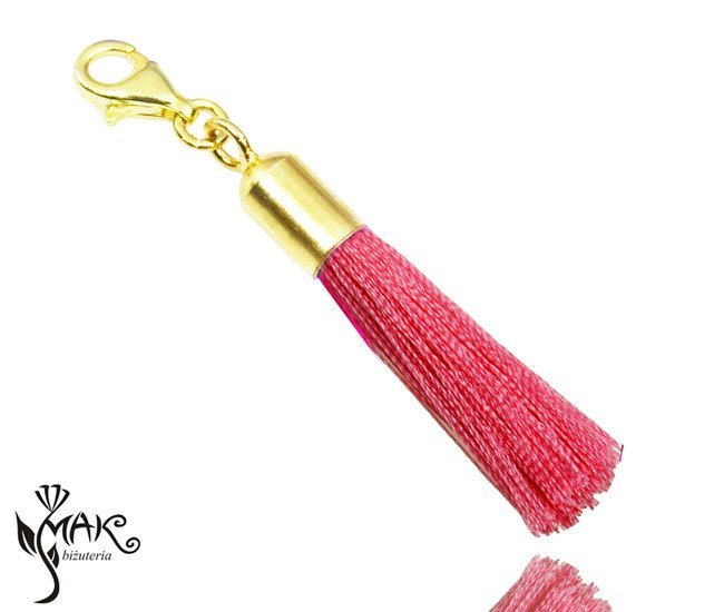 BR951 zawieszka różowy chwost do bransoletki