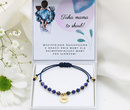 Bransoletka na Baby Shower dla mamy z grawerem i kamieniami naturalnymi 1794/14