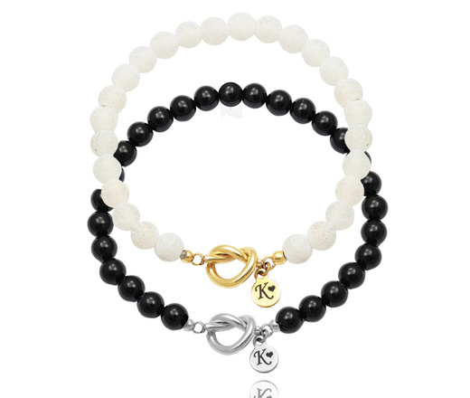 bransoletka dla niego z kamieniami naturalnymi 1750/4 i grawerunkiem