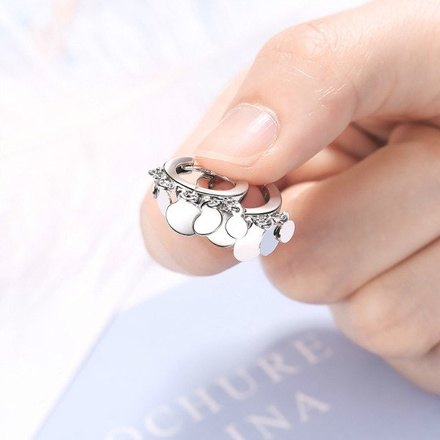 Kol 599/929 Kolczyki kółeczka z podwieszanymi blaszkami