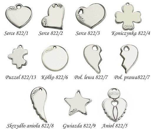 BR822 /13 bransoletki dla pary puzzle z grawerem srebrne