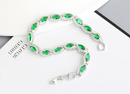 Br599/1029 bransoletka z cyrkoniami zielonymi