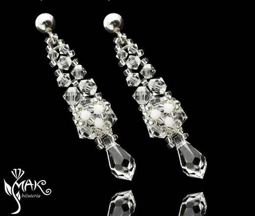 NK491, biżuteria ślubna, NASZYJNIK SWAROVSKI ELEMENTS,