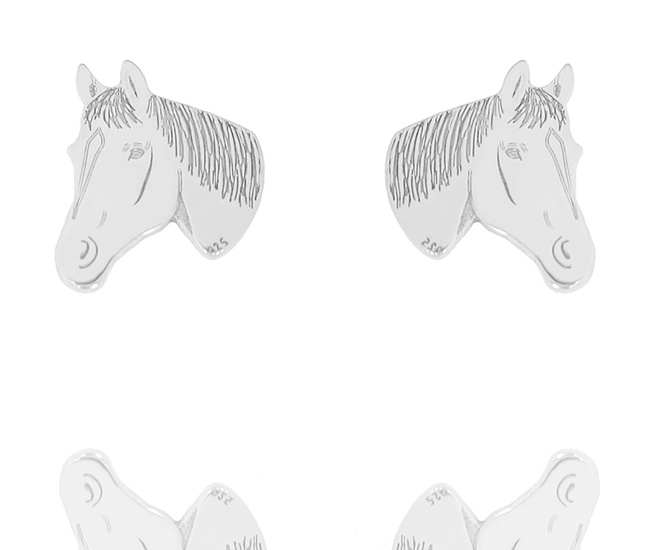 1384/3 Kolczyki srebrne 925 konie