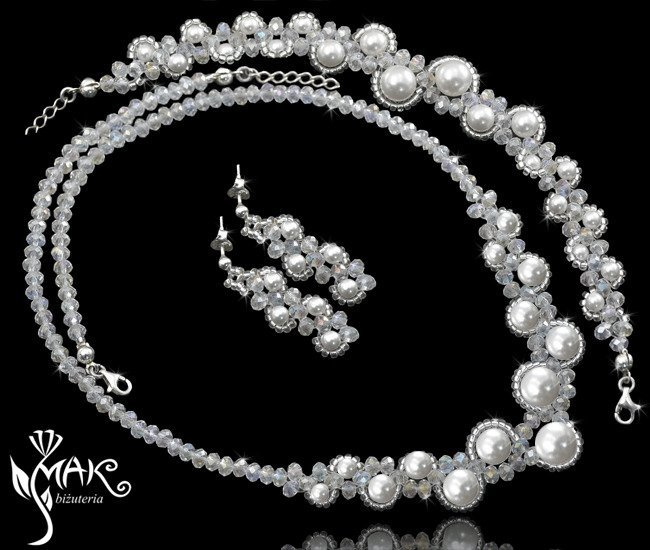 424 crystal biżuteria ślubna komplet