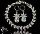 Kpl879 komplet ślubny, biżuteria ślubna z cyrkoniami b599/424  k599/521
