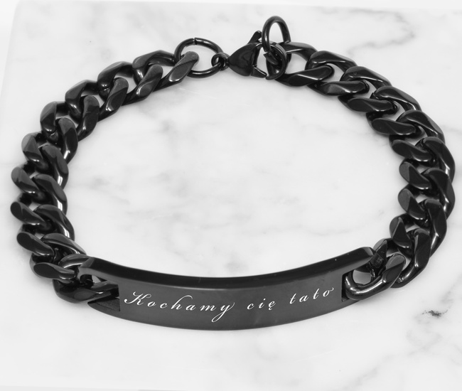 Bransoletka męska z grawerem na dzień ojca 1806/23