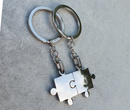 BK1092 brelok do kluczy dla zakochanych puzzle z grawerem