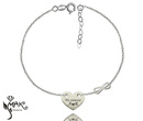 BR836 bransoletka grawerunek laser celebrytka serce infinity srebro 925