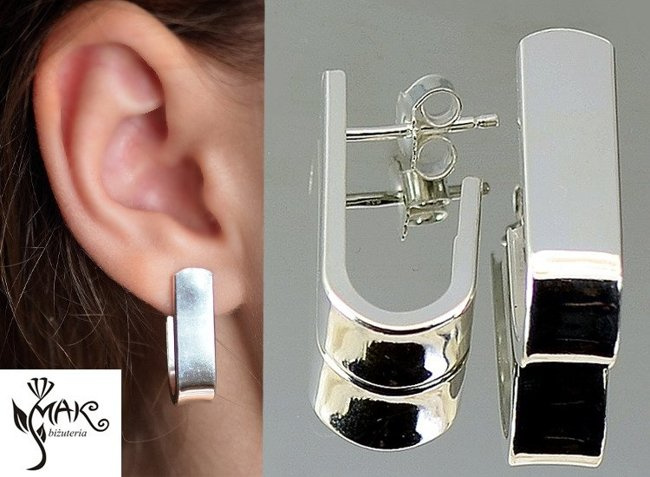 Kol 480/65 Kolczyki srebrne sztyft MINIMALIZM