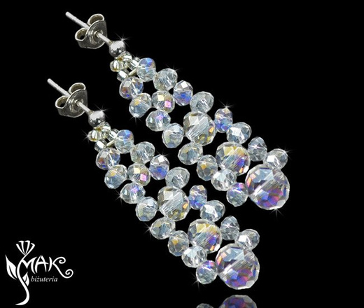BR427 PIĘKNA BRANSOLETKA KRYSZTAŁY - ŚLUB