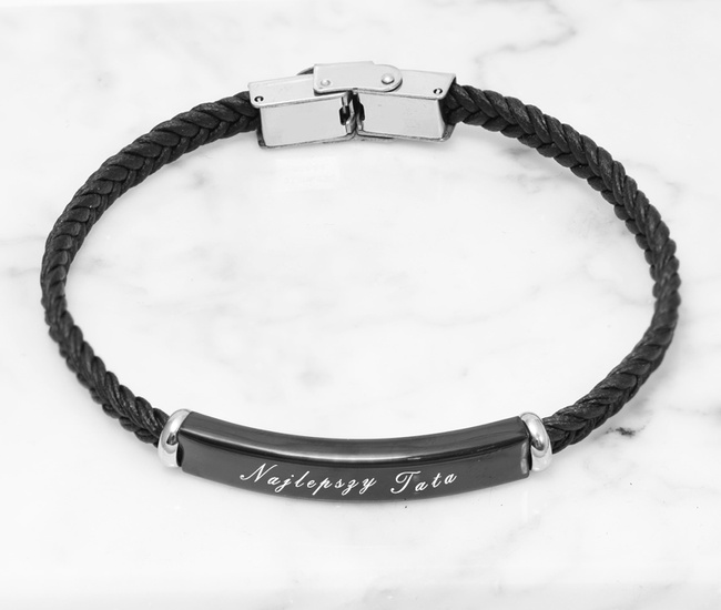 Bransoletka męska z grawerem na dzień ojca 1806/1