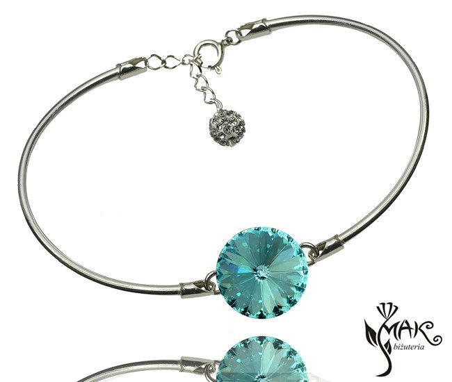 Br444 bransoletka SWAROVSKI ELEMENTS turkus