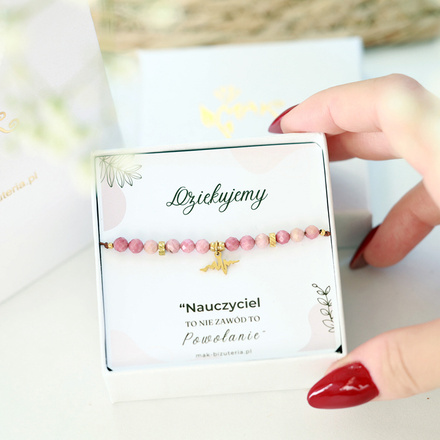 1715/2 bransoletka z kamieniami naturalnymi dla nauczyciela zestaw