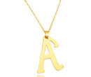 1186 naszyjnik srebrny 925 pozłacany dowolna duża literka inicjał A