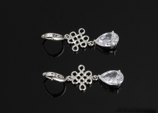 Kol 599/611 KOLCZYKI wiszące, długie, srebrne, łezki