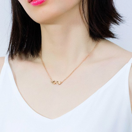 NK599/949 naszyjnik złoty stalowy skrzydła anioła