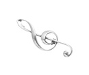113/10/3 Broszka w kształcie nutki srebro 925