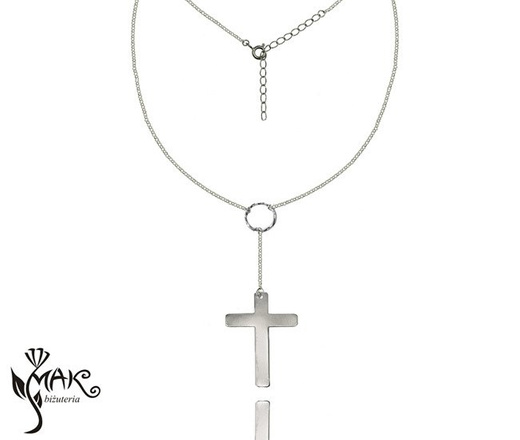 NK707 NASZYJNIK KRZYŻYK 100% SREBRO 925 GRAWER