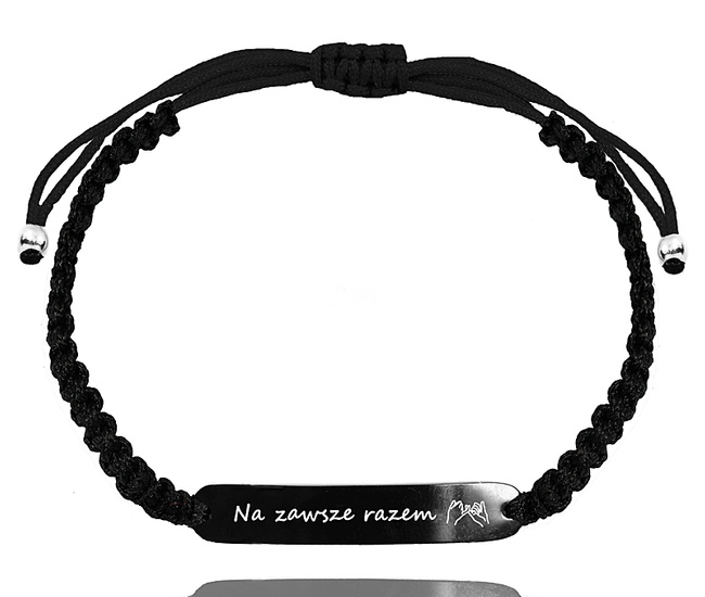 1638/6 bransoletka stalowa unisex z grawerem
