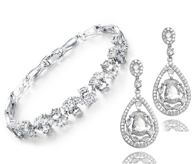 1371 Komplet z cyrkoniami na ślub (k1291/7 b599/925)