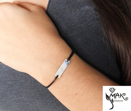 BR909 BRANSOLETKA Z GRAWEREM laser MĘSKA SREBRO 925