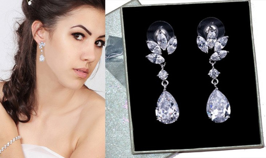 Kpl702 komplet ślubny, biżuteria ślubna z cyrkoniami k686/10 b599/424