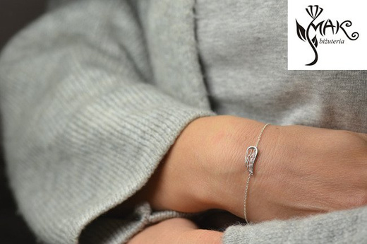 BR850 bransoletka srebro 925 celebrytka skrzydło anioła