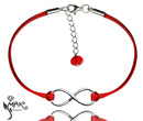 BR618 BRANSOLETKI INFINITY, NIESKOŃCZONOŚĆ 925 czerwień