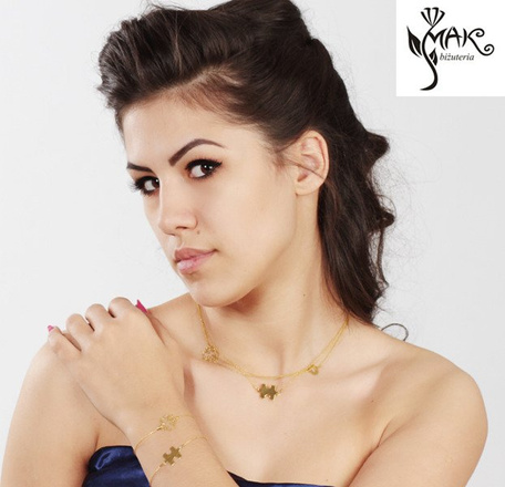 BR693 BRANSOLETKA celebrytka różowe złoto serce małe