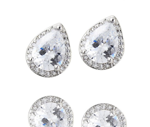 1081 Komplet ślubny wieczorowy, kolczyki naszyjnik bransoletka na ślub (599/814;599/811;1081)