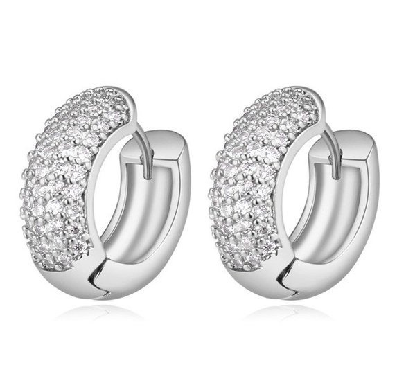 Kol  599/361 KOLCZYKI kółeczka cyrkonie crystal