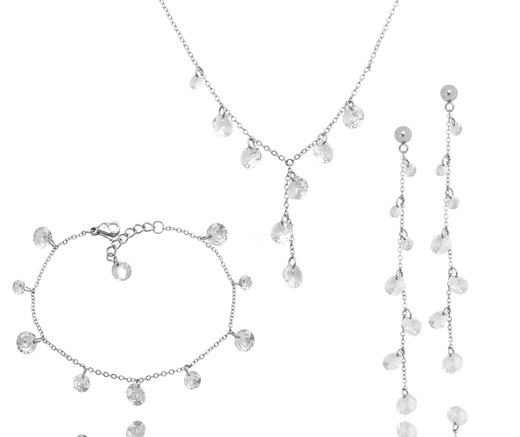 elegancka bransoletka srebrna 925 z kryształkami 1816/4