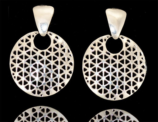 480/82 kolczyki ażurowe srebrne koła