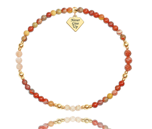 1373/8 bransoletka grawerowana srebrna 925 pozłacana brązowa