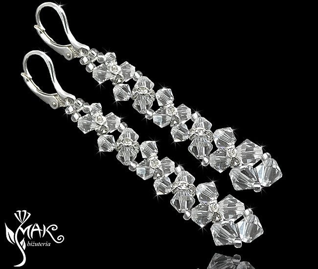 287 crystal kolczyki ślubne