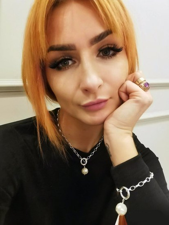 1245/1 bransoletka srebrna 925 łańcuszek gruby kulka z masy perłowej