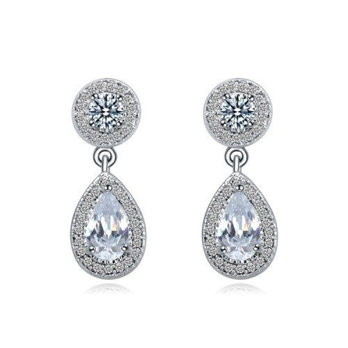 Kol 599/320 KOLCZYKI białe złoto cyrkonie