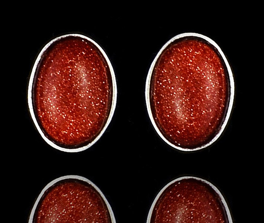 480/127 kolczyki srebrne owalne piasek pustyni