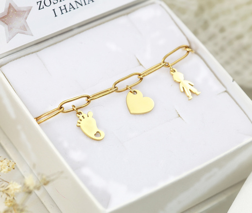 Bransoletka grawerowana z imionami dzieci dla mamy 1764/6