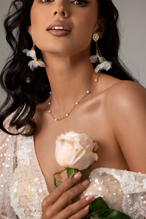 1749/1 kolczyki pozłacane kwiatuszki