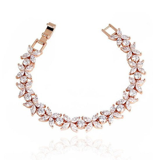 599/927 bransoletka na ślub różowe złoto elegancka