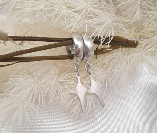 1705 kolczyki srebrne 925 z gwiazdką