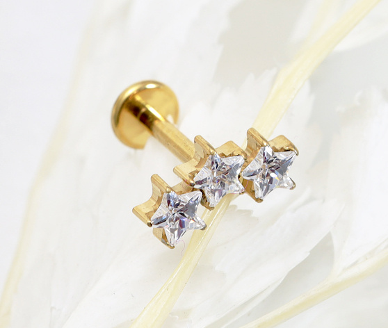 Tytanowy kolczyk do piercingu gwiazdka 1776/13