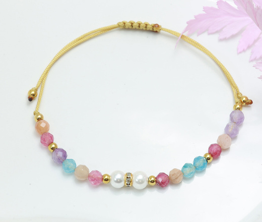 Zestaw pudełko bransoletka personalizowana z kamieniami 1884